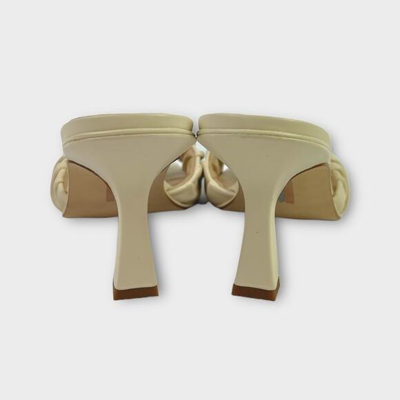 Sam Edelman Kittie Heeled Slide Sandals Cream Size 10.5 - Picture 6 of 8